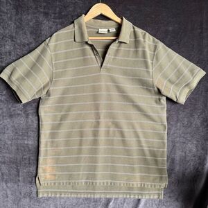 L.L. Bean‎ Men Striped Polo Golf Shirt Size L Tenniscore Preppy Coastal Travel